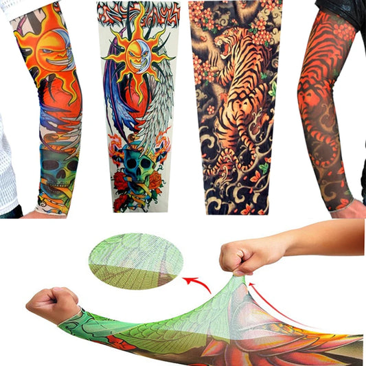 Unisex Tattoo-like Arm Sleeves with UV Protection