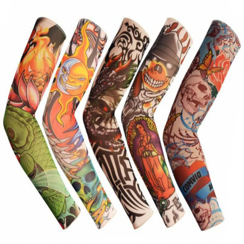 Unisex Tattoo-like Arm Sleeves with UV Protection