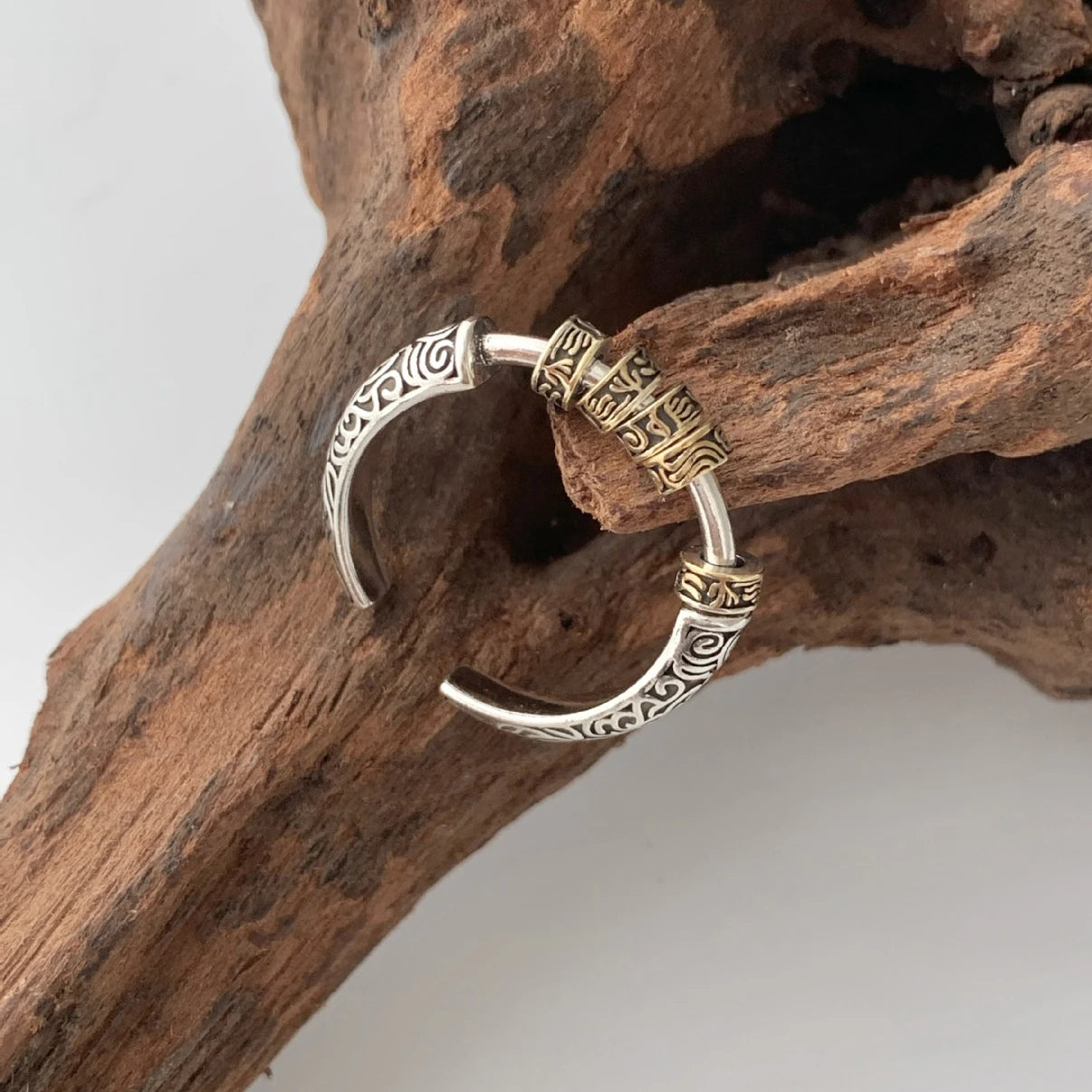 925 Silver Open Finger Ring Flower Leaf Design Green Golden Vintage Stackable For Women