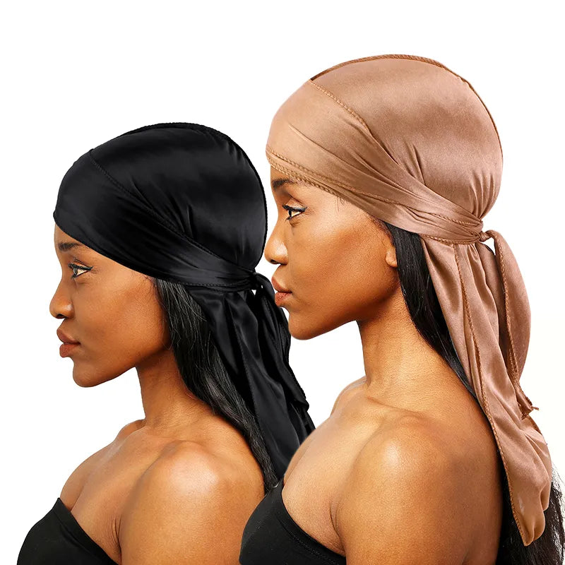 Doble-Pack Silky Satin Durags/ Bandanas