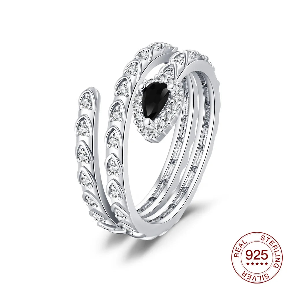 Adjustable Original S925 Sterling Silver Ring Fine Jewelry Fashion Romantic Gift Couple Cute Animal Ring